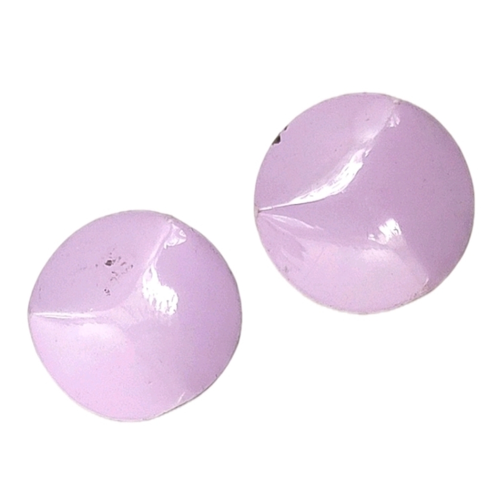Vintage Pastel Purple Round Post Pierced Earrings